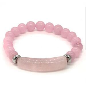 Natural Rose Quartz Stretch Bracelet